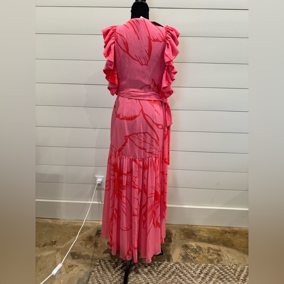 Hutch Beck Chiffon Floral Wrap Maxi Dress NWT Size XS - Picture 8 of 16